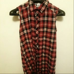 Button up flannel dress